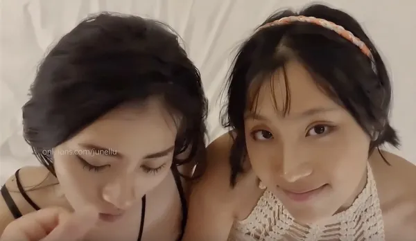 Liu Yue and Long-Haired Beauty Li Yueru’s Threesome