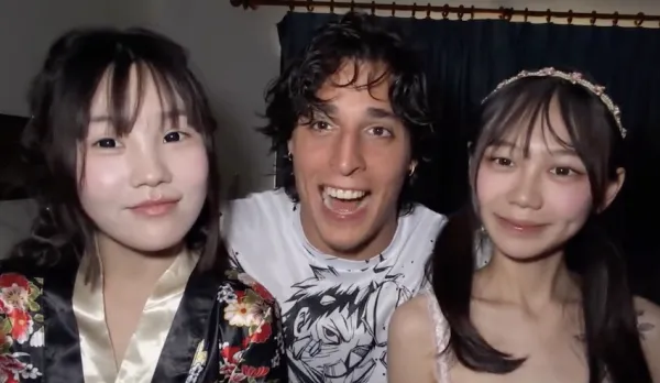 Two 18-Year-Old Chinese Fans, Umi and Una, Come Over for a Hot Threesome