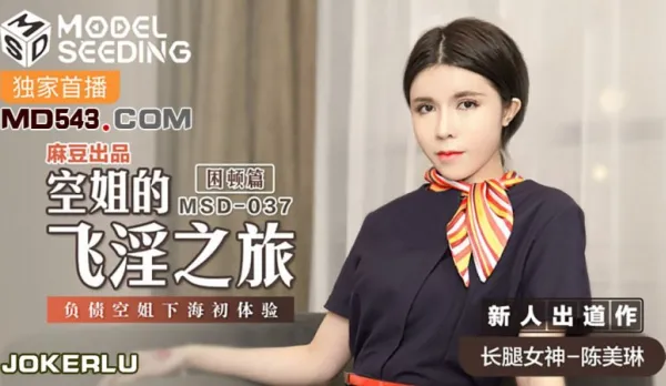 MSD-037 Flight Attendant's Soaring Fuck Journey: Debt-Ridden Stewardess' Debut Agony - Chen Mei Lin