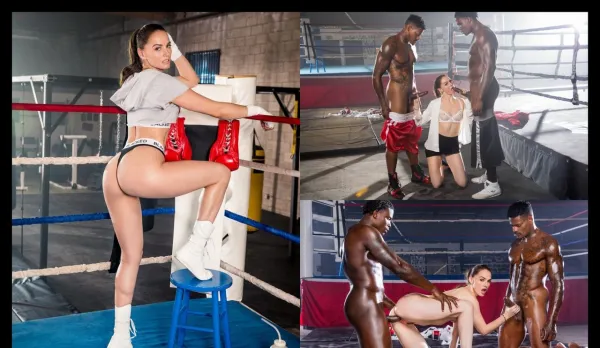 Sexy Girl Fucked by Two Black Boxers