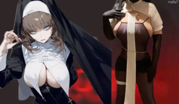 Busty Nun Attacks Endless Squirting